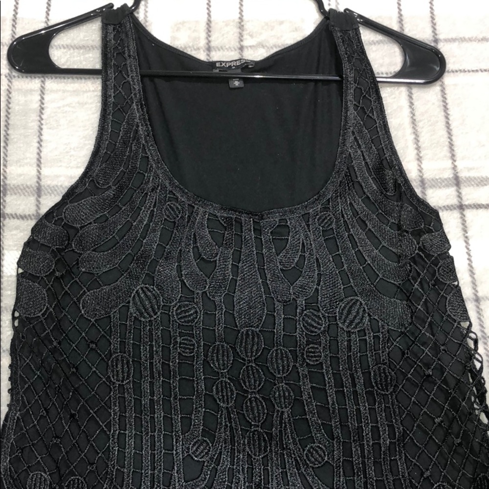 Black Express lace tank